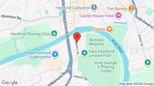 Apartments for rent i Hereford - Herefordshire - kort over placeringen
