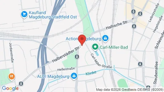 Apartments for rent i Magdeburg - kort over placeringen
