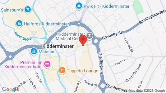Apartments for rent i Kidderminster - Worcestershire - kort over placeringen