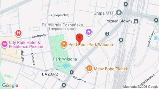 Rooms for rent i Poznań - kort over placeringen