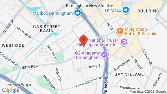 Apartments for rent i Birmingham - West Midlands - kort over placeringen