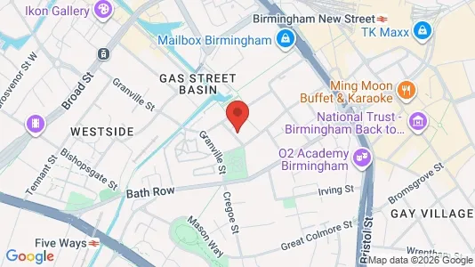 Apartments for rent i Birmingham - West Midlands - kort over placeringen
