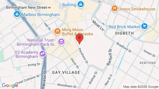 Apartments for rent i Birmingham - West Midlands - kort over placeringen