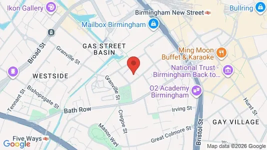 Apartments for rent i Birmingham - West Midlands - kort over placeringen