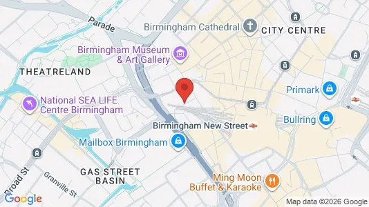 Apartments for rent i Birmingham - West Midlands - kort over placeringen