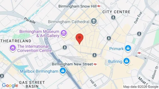 Apartments for rent i Birmingham - West Midlands - kort over placeringen