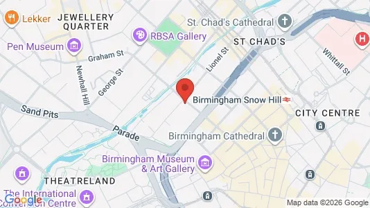 Apartments for rent i Birmingham - West Midlands - kort over placeringen