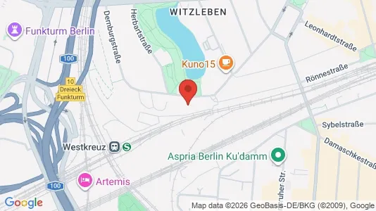 Apartments for rent i Berlin Charlottenburg-Wilmersdorf - kort over placeringen