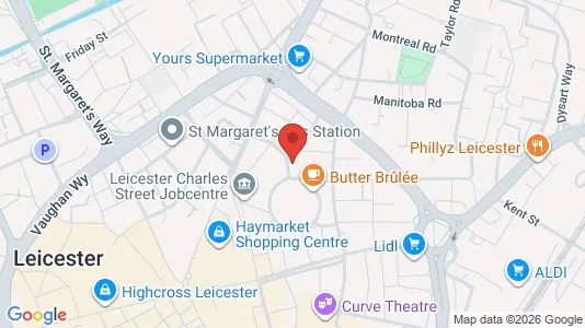 Apartments for rent i Leicester - Leicestershire - kort over placeringen