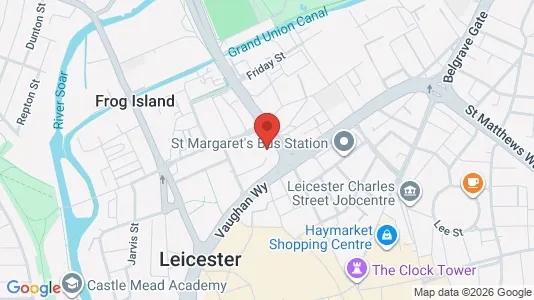 Apartments for rent i Leicester - Leicestershire - kort over placeringen