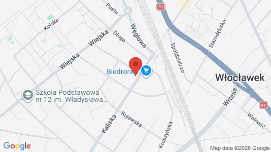 Apartments for rent i Włocławek - kort over placeringen