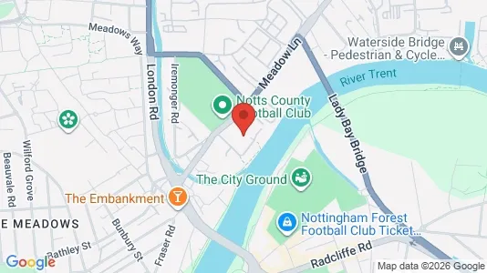 Apartments for rent i Nottingham - Nottinghamshire - kort over placeringen