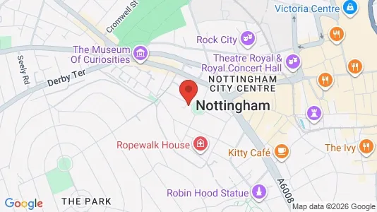 Apartments for rent i Nottingham - Nottinghamshire - kort over placeringen