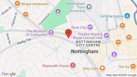 Apartments for rent i Nottingham - Nottinghamshire - kort over placeringen