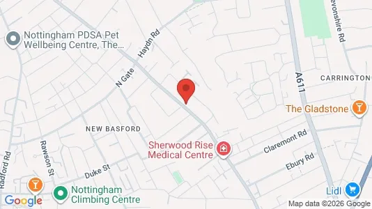 Apartments for rent i Nottingham - Nottinghamshire - kort over placeringen