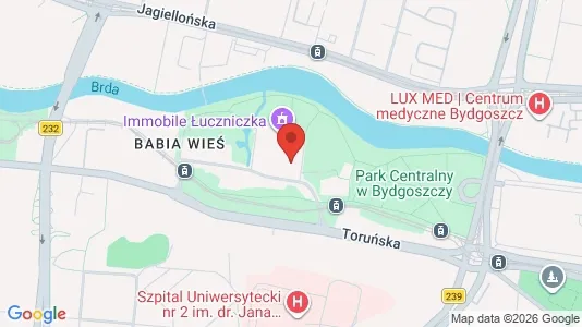 Apartments for rent i Bydgoszcz - kort over placeringen