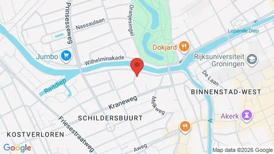 Apartments for rent i Groningen - kort over placeringen
