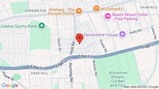 Rooms for rent i Liverpool - Merseyside - kort over placeringen