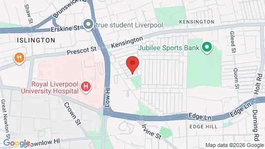 Rooms for rent i Liverpool - Merseyside - kort over placeringen