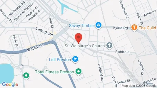 Apartments for rent i Preston - Lancashire - kort over placeringen