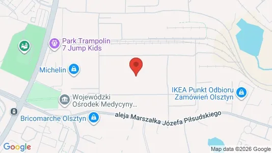 Apartments for rent i Olsztyn - kort over placeringen
