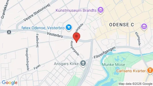 Apartments for rent i Odense C - kort over placeringen