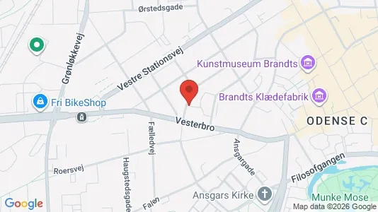 Apartments for rent i Odense C - kort over placeringen