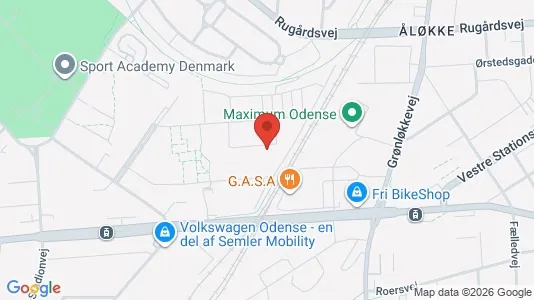 Apartments for rent i Odense V - kort over placeringen