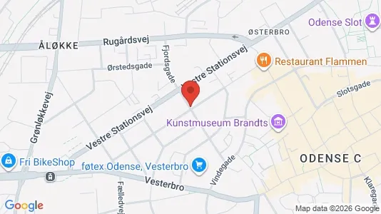 Rooms for rent i Odense C - kort over placeringen