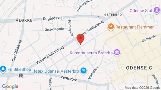 Rooms for rent i Odense C - kort over placeringen