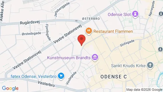 Apartments for rent i Odense C - kort over placeringen