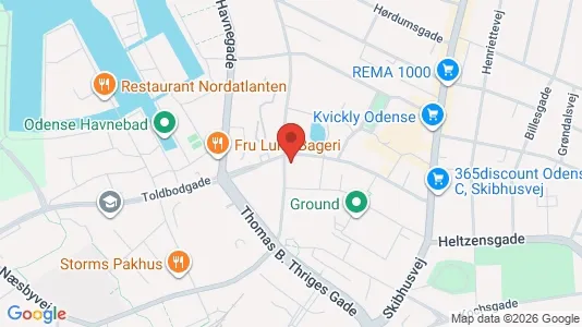 Apartments for rent i Odense C - kort over placeringen