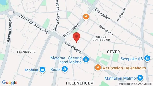 Apartments for rent i Sofielund - kort over placeringen