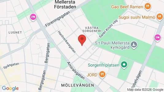 Apartments for rent i Malmö City - kort over placeringen