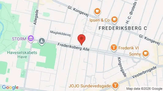 Rooms for rent i Frederiksberg - kort over placeringen