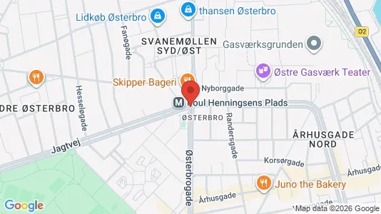 Rooms for rent i Østerbro - kort over placeringen