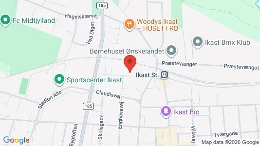 Apartments for rent i Ikast - kort over placeringen
