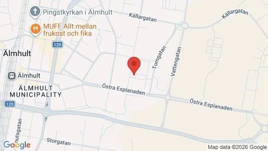 Apartments for rent i Älmhult - kort over placeringen