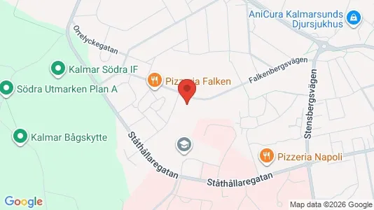 Rooms for rent i Kalmar - kort over placeringen