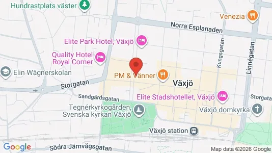 Apartments for rent i Växjö - kort over placeringen