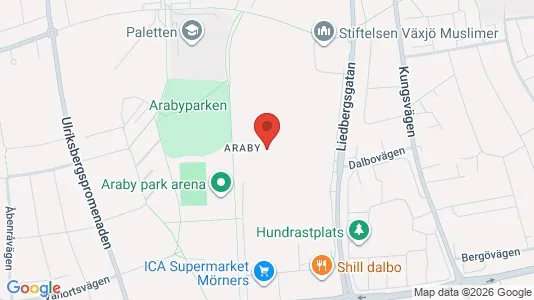 Apartments for rent i Växjö - kort over placeringen