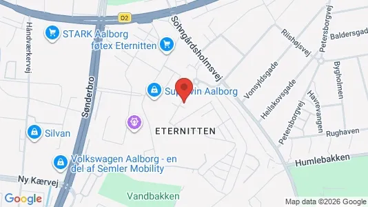 Apartments for rent i Aalborg Center - kort over placeringen