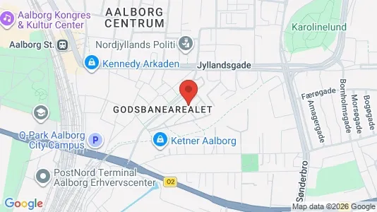 Apartments for rent i Aalborg Center - kort over placeringen