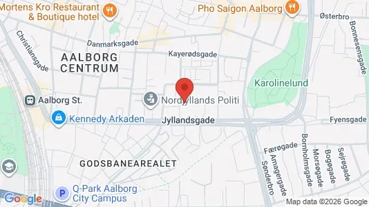 Apartments for rent i Aalborg Center - kort over placeringen