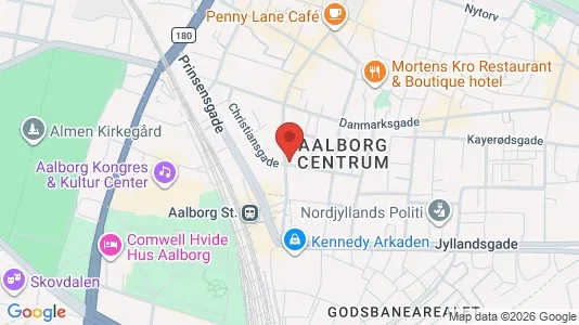 Apartments for rent i Aalborg Center - kort over placeringen