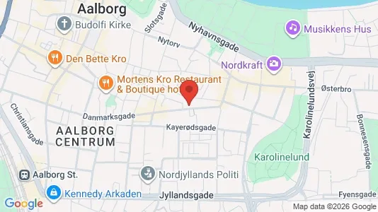 Apartments for rent i Aalborg Center - kort over placeringen