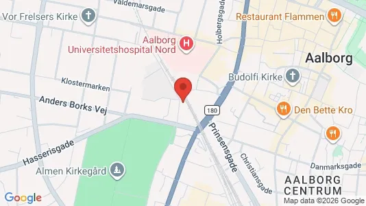Apartments for rent i Aalborg Center - kort over placeringen