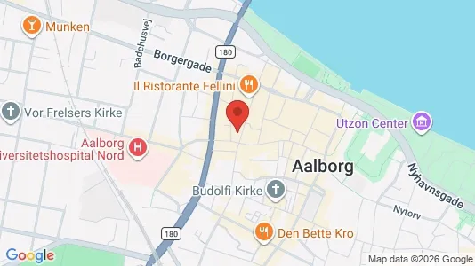 Apartments for rent i Aalborg Center - kort over placeringen