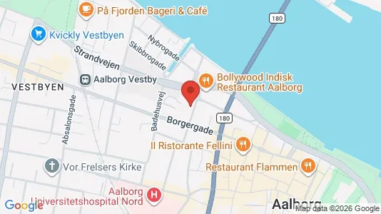 Apartments for rent i Aalborg Center - kort over placeringen