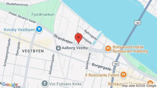 Apartments for rent i Aalborg Center - kort over placeringen